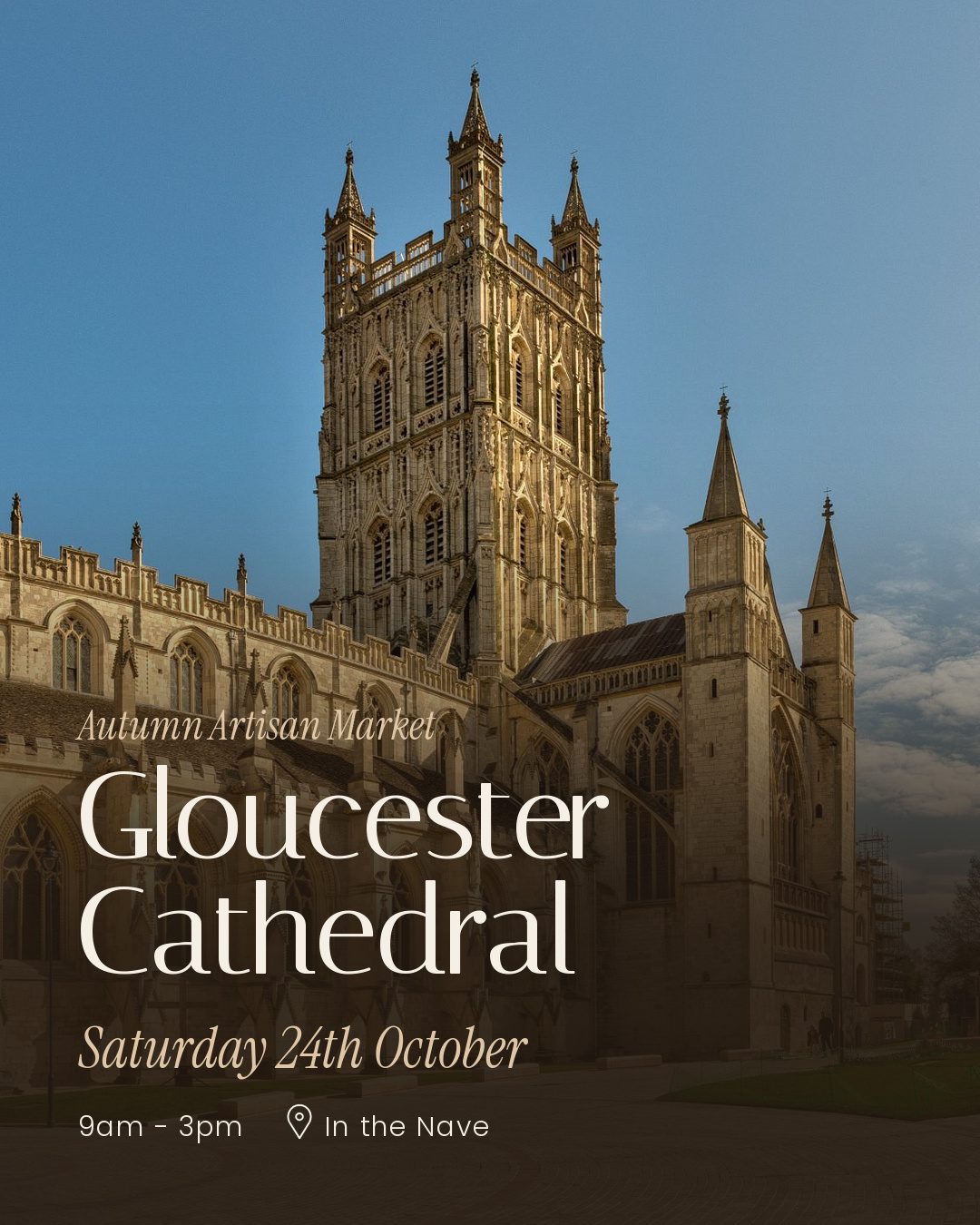 Gloucester Cathedral, the first stop on my autumn market line up