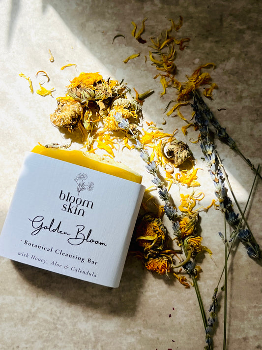 Golden Bloom Botanical Cleansing Bar